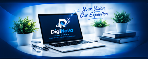 DigiNova laptop workspace